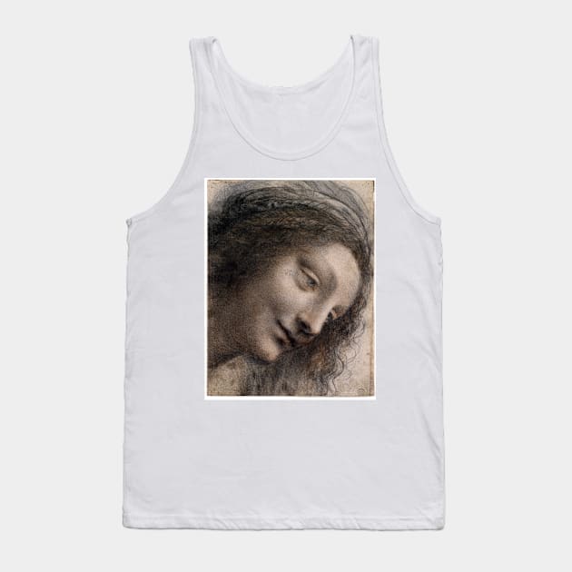 Leonardo da Vinci The Head of the Virgin Tank Top by pdpress